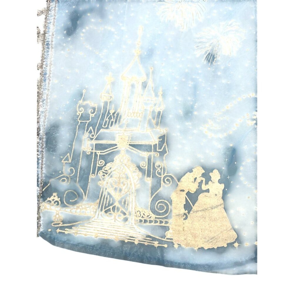 Cinderella Halloween Costume Dress With Glitter Castle Design For Girls - Picture 8 of 12